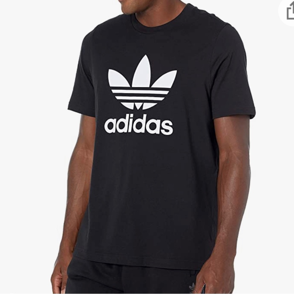 Adidas Logos Black Men’s T-shirt : Medium